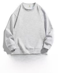 Solid color crew neck thin sweatshirt