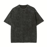 Oversized Washed Cotton T-shirt with Batik Print
