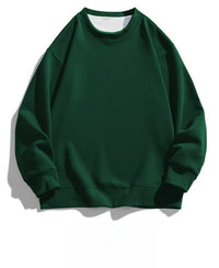 Solid color crew neck thin sweatshirt
