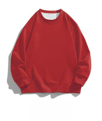 Solid color crew neck thin sweatshirt