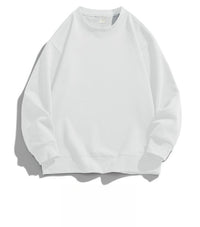 Solid color crew neck thin sweatshirt