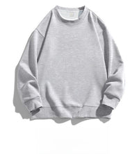 Solid color crew neck thin sweatshirt