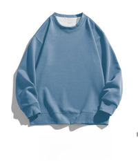 Solid color crew neck thin sweatshirt