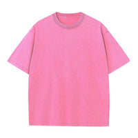 Oversized Washed Cotton T-shirt with Batik Print