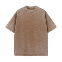 Oversized Washed Cotton T-shirt with Batik Print