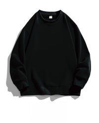 Solid color crew neck thin sweatshirt
