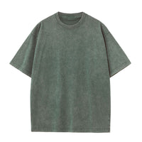 Oversized Washed Cotton T-shirt with Batik Print