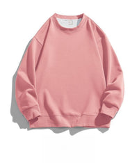 Solid color crew neck thin sweatshirt
