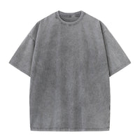 Oversized Washed Cotton T-shirt with Batik Print