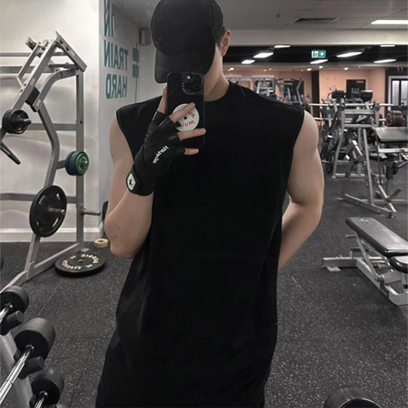 Heavyweight Cotton Sleeveless Vest Men's Athletic Tank Top
