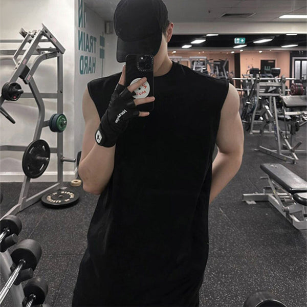 Heavyweight Cotton Sleeveless Vest Men's Athletic Tank Top