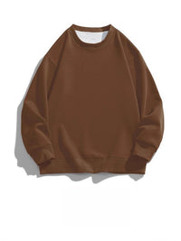 Solid color crew neck thin sweatshirt