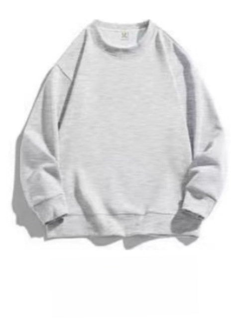 Solid color crew neck thin sweatshirt