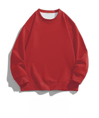 Solid color crew neck thin sweatshirt