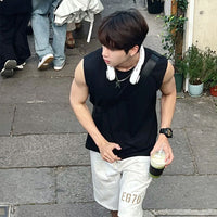 Heavyweight Cotton Sleeveless Vest Men's Athletic Tank Top