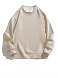 Solid color crew neck thin sweatshirt