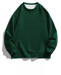 Solid color crew neck thin sweatshirt