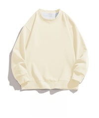 Solid color crew neck thin sweatshirt