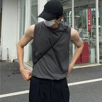 Heavyweight Cotton Sleeveless Vest Men's Athletic Tank Top
