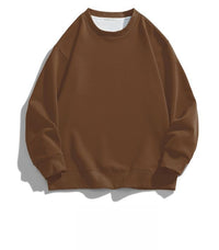 Solid color crew neck thin sweatshirt